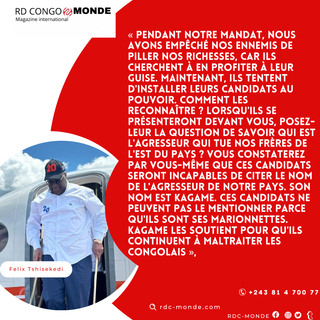 RDC-Elections: Félix Tshisekedi tacle  ses adversaires
