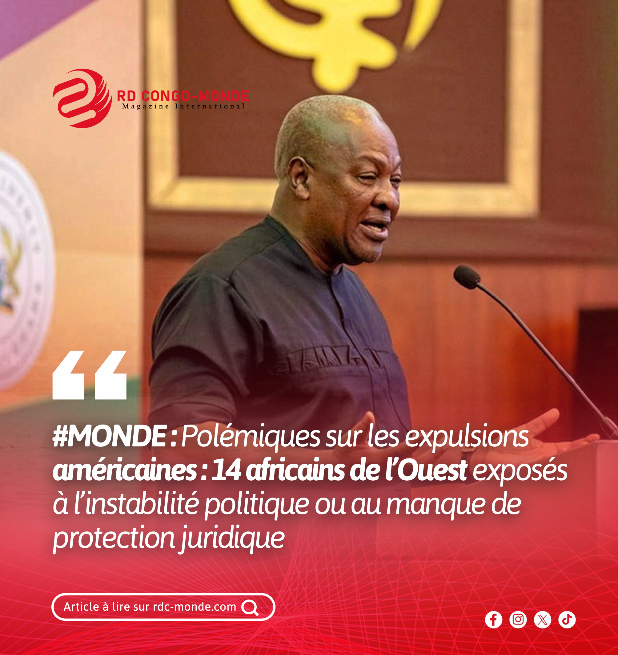 Polémiques sur les expulsions américaines : 14 africains de l’Ouest exposés à l’instabilité politique ou au manque de protection juridique