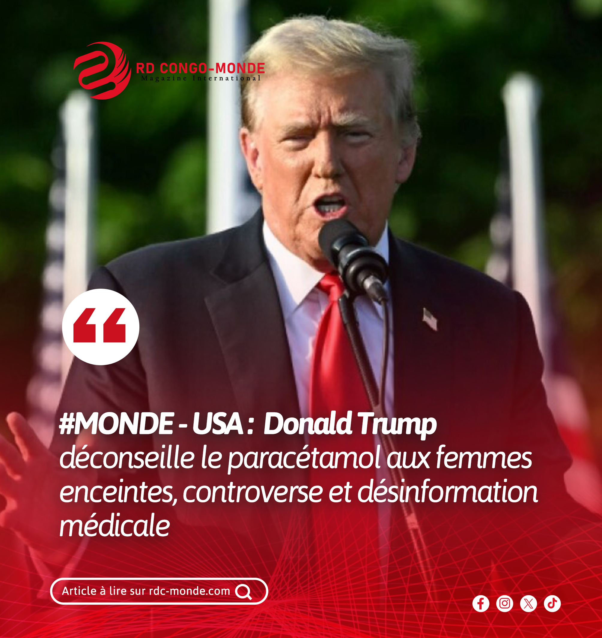Donald Trump déconseille le paracétamol aux femmes enceintes : controverse et désinformation médicale